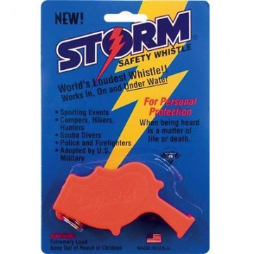 Storm safety whistle